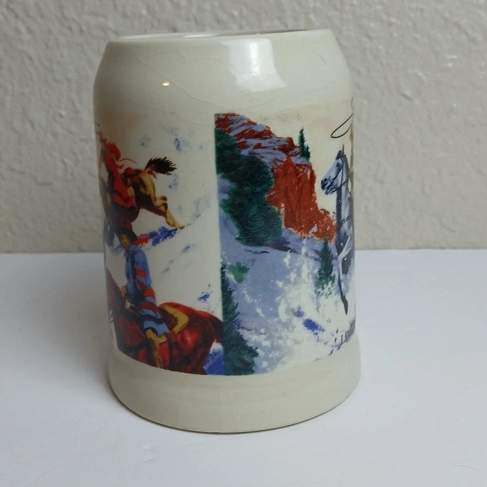 Stetson Limited Edition Western‎ Cowboy Horseback Riding Ceramic Beer Stein